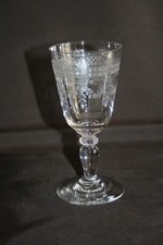 Verre ancien en cristal ciselé - 12,2 cm