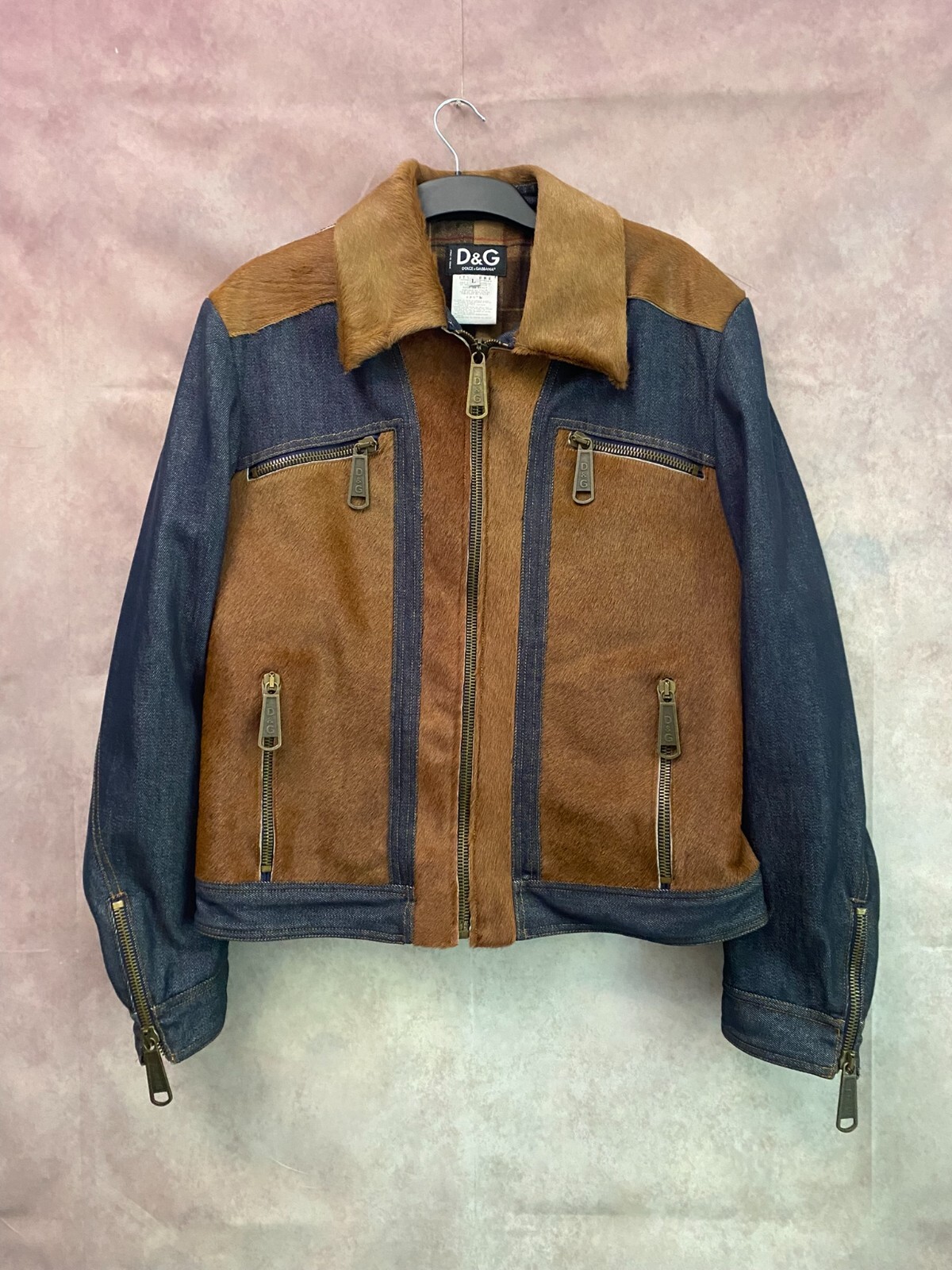 Giacca denim Dolce&Gabbana capelli pony molto rara taglia L