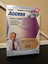 Video Professor Learn Access 3 CD Set PC CD Rom Software RARE Brand New Sealed