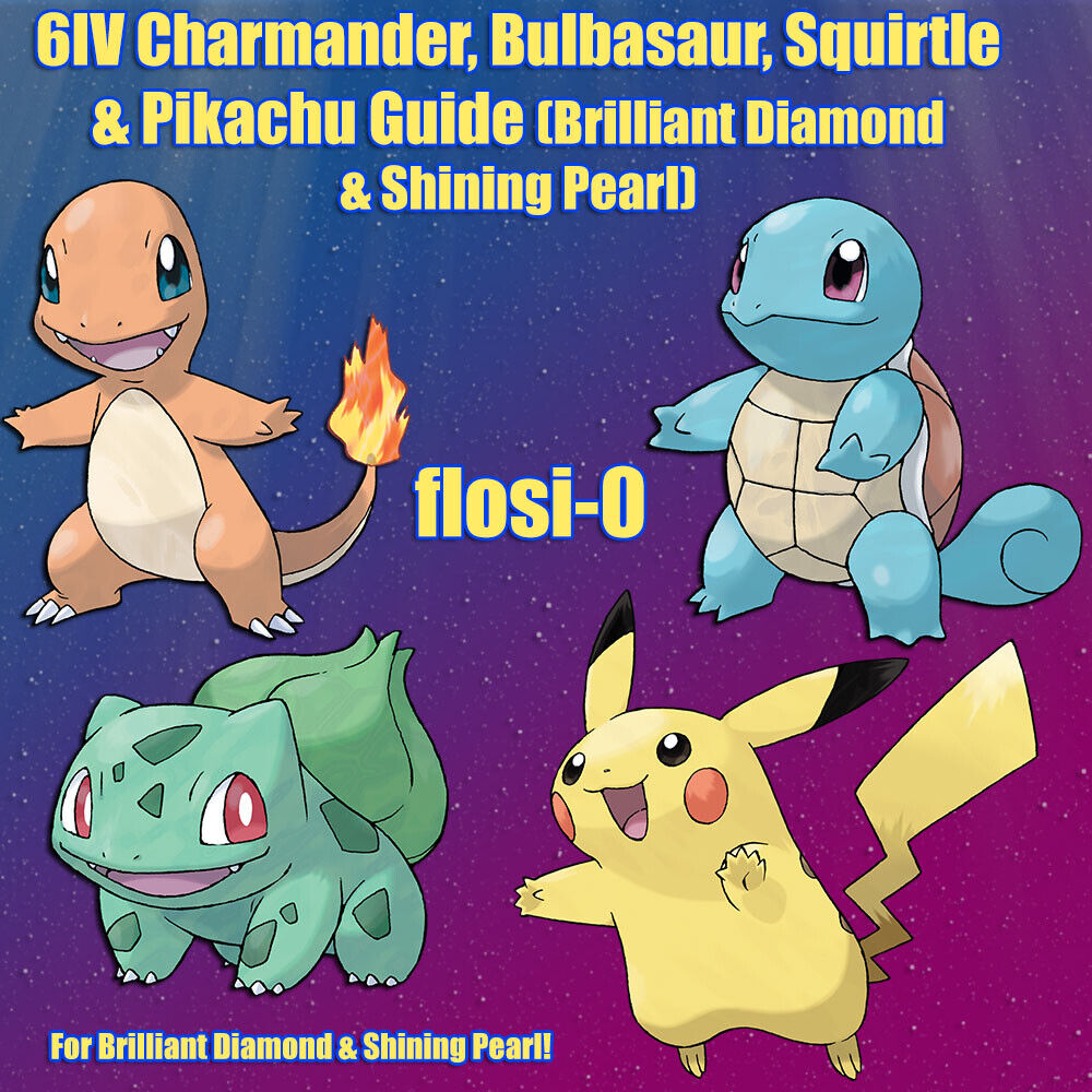 Shiny Bulbasaur/charmander/squirtle Starter Pack 6IV Pokemon 