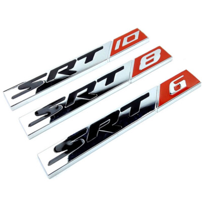 SRT6/8/10 Auto Emblem Badge Aufkleber 3D Abzeichen Car Sticker Plakette NEW