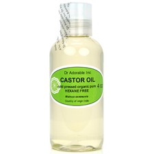 4 Oz Premium 100  Pure Organic Cold Pressed Castor Oil Strength Grow Hair Acne