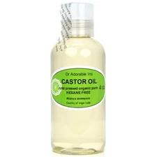 4 Oz Premium 100%  Pure Organic Cold Pressed Castor Oil Strength Grow  Hair Acne