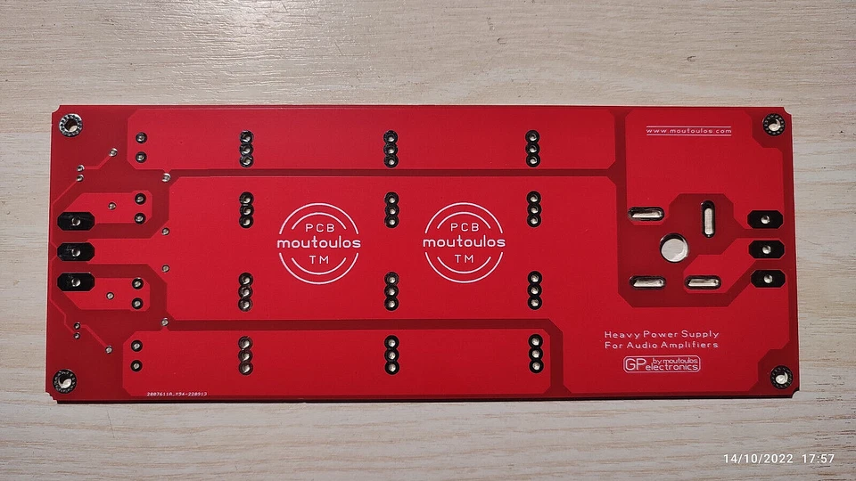 Power Supply Symmetrical PCB For Audio AMP (PS6CF-RED) by moutoulos ™ - Image 4 of 4