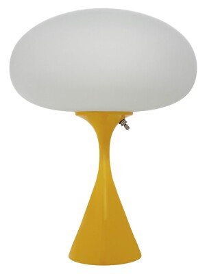 Mid Century Design Table Lamp by Designline in Lt. Yellow - Retro Mushroom Lamps