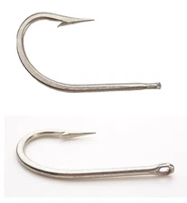 10pk Mustad Needle Eye Hooks 3412C-DT Big Game O'Shaughnessy 2X Strong Hook