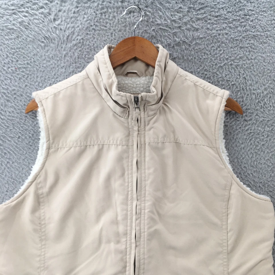 Sonoma жилет куртка женщин большой бежевый тела подогреватель полный молнии без рукавов насмешливый воротник - Изображение 2 из 4