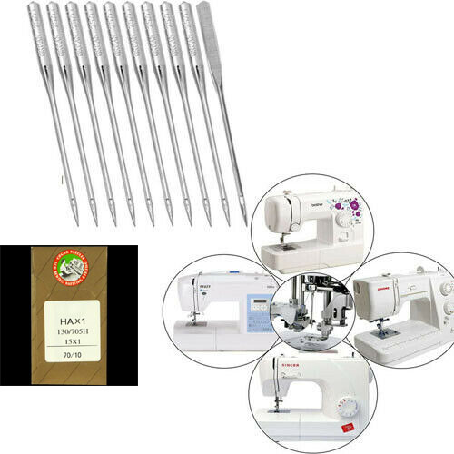 Sewing Machine Needles Size 70/10 130/705h Hax1 For Brother