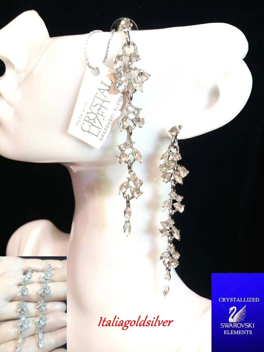 Orecchini Lunghi A Stella In Argento 925 E Oro Rosa Per Donna - Pendenti Con Nappe Da 10 Cm - Gioielli Eleganti MICSAVI - 3