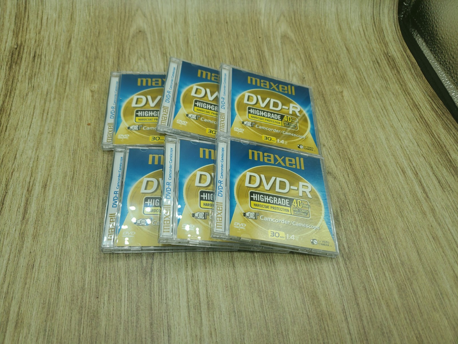 6 Maxell Gold DVD-R 1.4GB Mini Camcorder Discs! 40x More Scratch Resistant