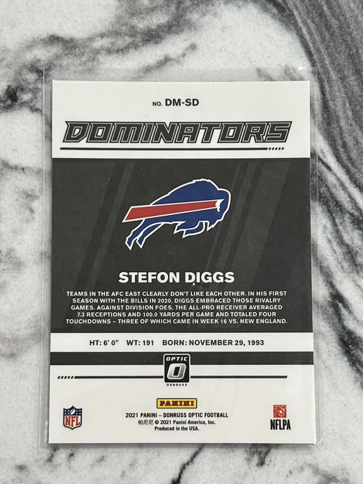Stefon Diggs 2021 Optic Dominators Insert Buffalo Bills C27 - Image 2 of 2