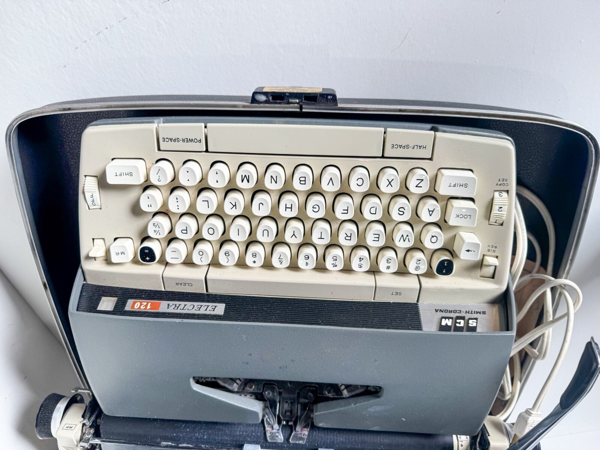 電気タイプライター作動確認済みELECTRA 120 SMITH-CORONA Smith-Corona Electra 120 typewriter with Case Tested And Working