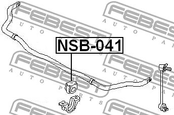 NSB-041 FEBEST Stabiliser Mounting for INFINITI