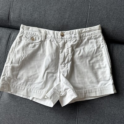 Polo Ralph Lauren Damen Chino Shorts Grösse 2 Entspricht DE 28 Weiß 