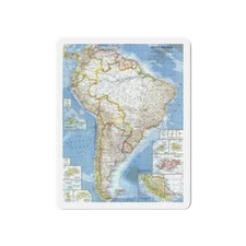 South America (1960) (Map) Refrigerator Magnet