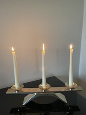 50-er: WMF Design Kurt Radtke Kerzenleuchter 3-flammig - versilbert