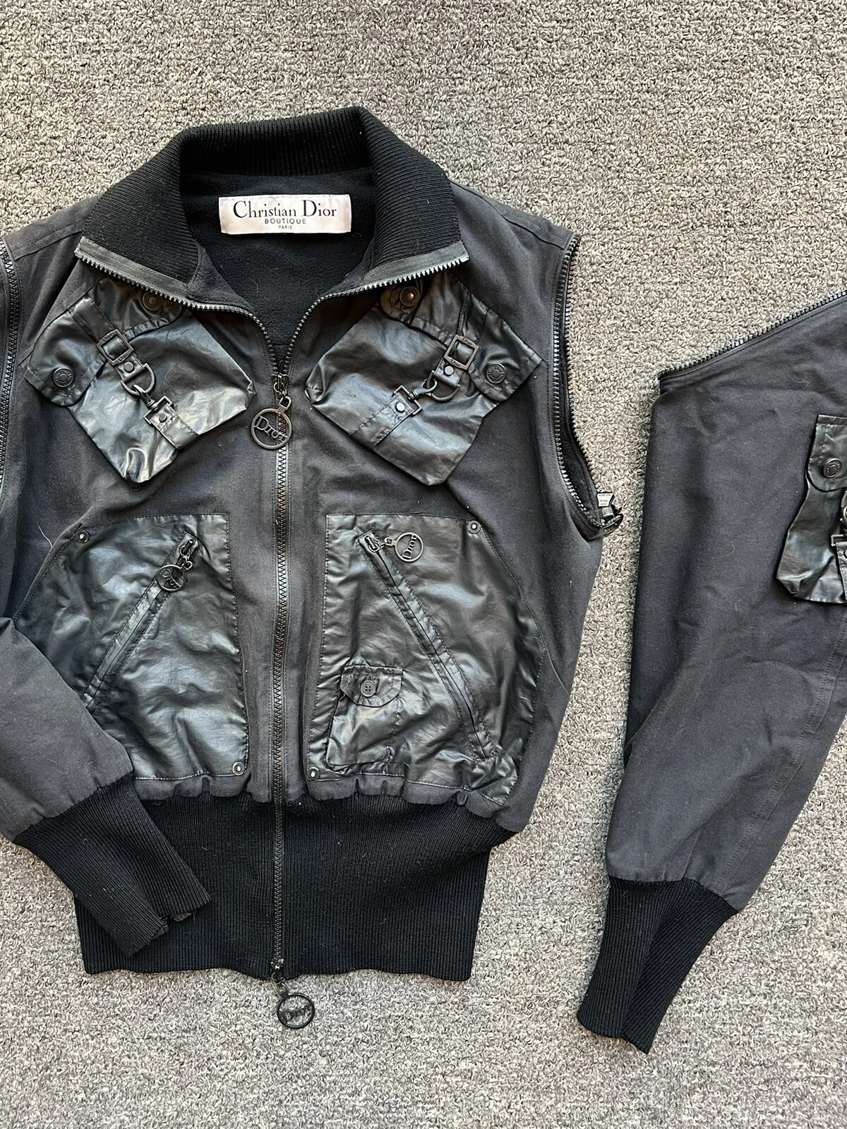 Gilet à manches détachable Christian Dior Boutique Paris cargo bombardier piste piste