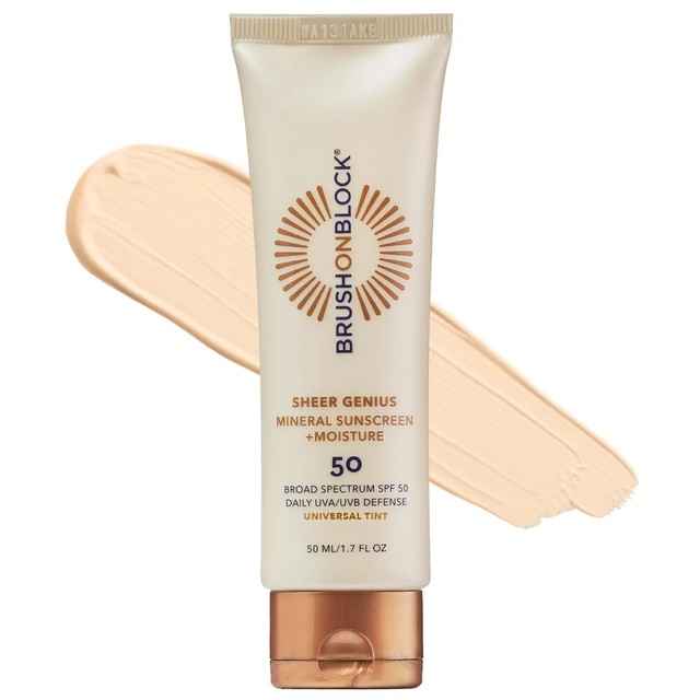 Brush On Block Sheer Genius Mineral Sunscreen Universal Tint SPF 50 1.7 oz - New