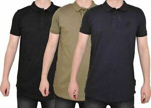 New Mens Branded Crosshatch Printed 100% Cotton Ribbed PK Polo Pique T Shirt Top