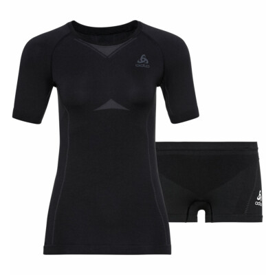 Damen ODLO PERFORMANCE LIGHT Funktionsunterwäsche Set, schwarz