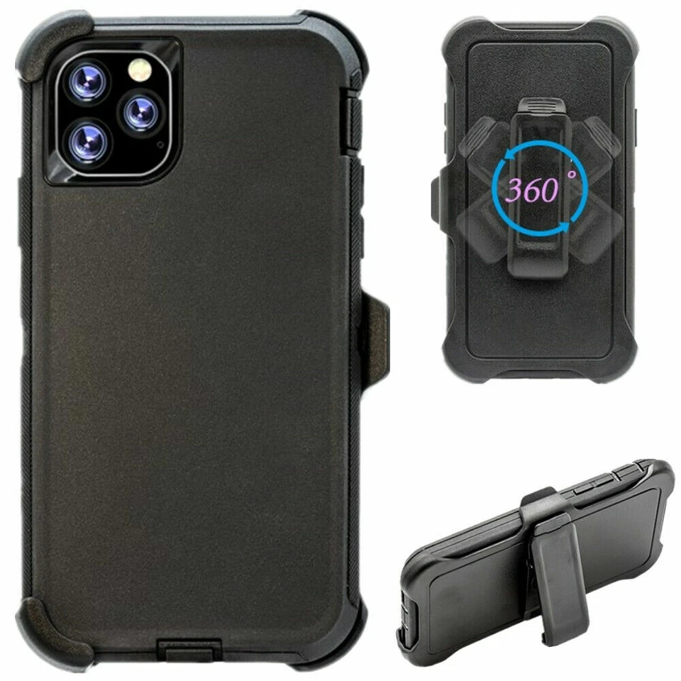 For iPhone 12 11 Pro Max X XR XS 6 6S 7 8 Plus Shockproof Defender Case Holster - Image 3 of 4