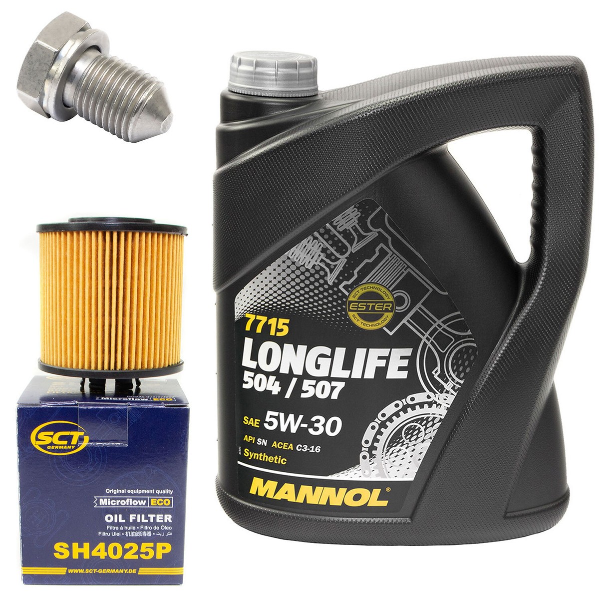 Ölwechsel Kit 2.0 TDI MANN INSPEKTIONSPAKET 5L LIQUI MOLY 5W-30 ÖL Passend Für SKODA OCTAVIA Ii Vw Tdi Ölwechsel Komplettpaket