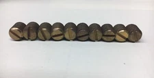 3/8-16 X 1/2 Set Screw Brass Oval Point Slot Antique USA 3/8" 1/2" (10 Pieces)