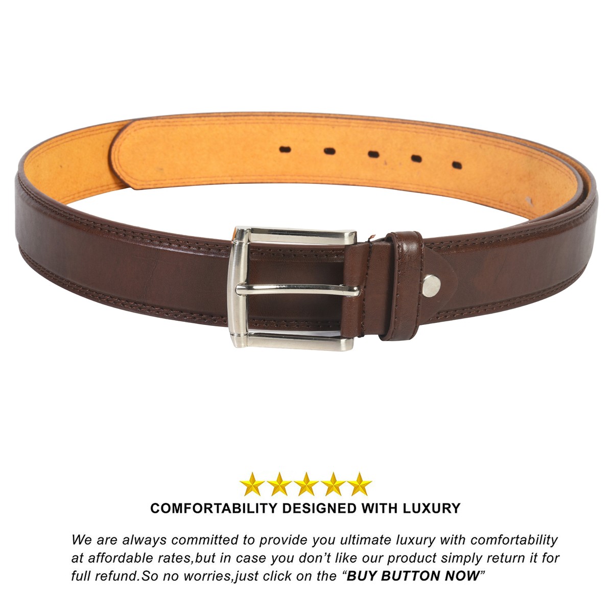 Leatherboss Vera Pelle Uomo Grande E Grosso Casual Jeans - Foto 5