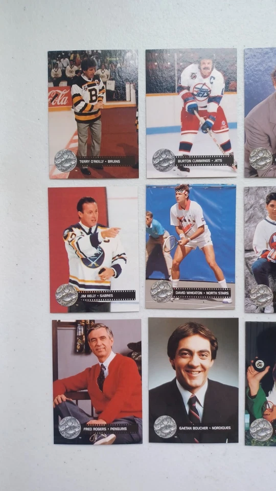 1991-92 Pro-Set Platinum Hockey Celebrity Captains Complete Set Fred Rogers NHL - Image 2 of 4