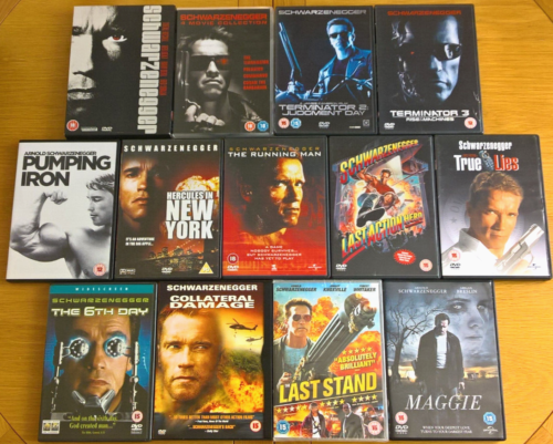 Arnold Schwarzenegger DVD Collection Conan Terminator Predator True Lies more R2