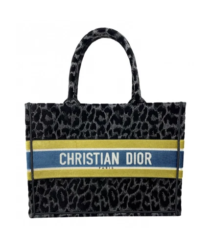 CHRISTIAN DIOR Small Book Mizza Embroidered Tote Bag