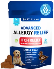 Dog Allergy Relief Chews - Itching Skin Relief for Dogs - Fish Oil - Omega 3 - S