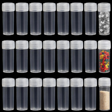 120 Pieces 5 ML Plastic Sample Bottles Vial Storage Mini Clear Storage Case with