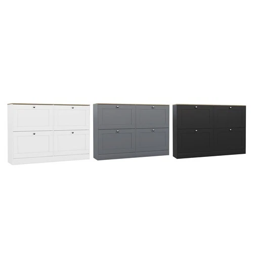 Vida Designs 4 Drawer Shoe Cabinet Hallway Storage Space Unit Shelf
