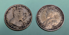 2 .925 Silver Austrailia 3 Pence 1910 & 1934 251126