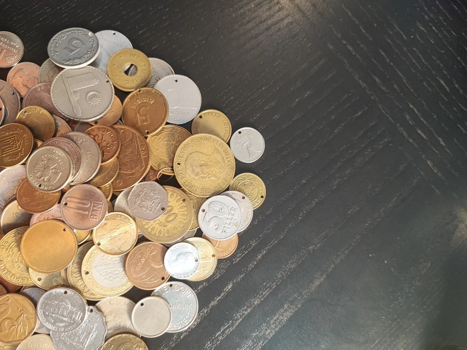 Gelochte Münzen 100 Stück Zur Schmuckherstellung Lot Konvolut Diy Partie - Bild 4 von 4