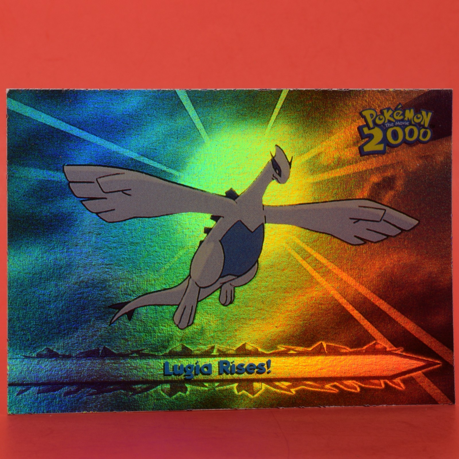 Topps Pokémon English Card The Movie 2000 #64 Lugia Rises! Rainbow Holo Foil