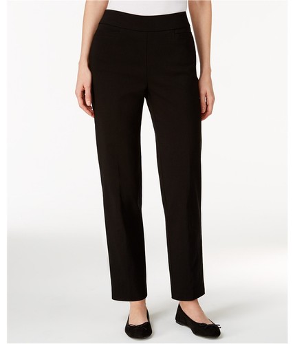 Alfred Dunner Women's Casual Classics Straight Leg Pull on Pants White Size 12P