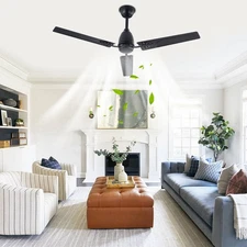 Ceiling Fan - 52 inch Ceiling Fan with Remote Control for Indoor Patio Bedroom