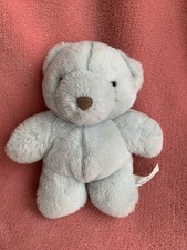 Vintage Mothercare Small Blue Teddy Bear Soft Toy Plush 6" ~ 0348