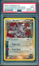 2004 Pokemon EX Team Magma Vs. Team Aqua Team #11 Magma's Rhydon Holo PSA 9 Mint on eBay