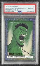 GIANNIS ANTETOKOUNMPO PSA 10 2023-24 PANINI HOOPS #6 PRESENTATIONS SP BUCKS 9698