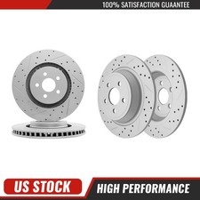 Front + Rear Brake Disc Rotors For Lincoln Continental Mkx Nautilus Edge Fusion