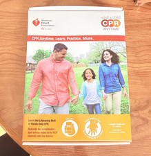 Infant CPR Anytime AHA Heart Association DVD Training Baby Manikin Complete Kit