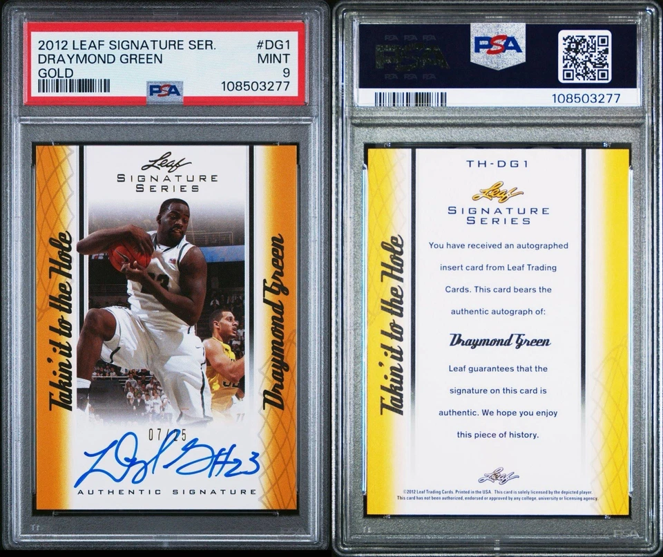 LEAF Signature Series 2012: Gold #DGI/25 Draymond Green On Card Auto Spartans Foto 3 de 3