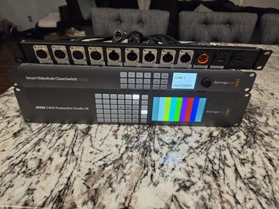 Blackmagic ATEM 2M/E Production Studio 4k & Smart Videohub CleanSwitch 12x12 +±+