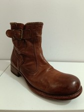 MOMA * Stiefeletten / Biker Boots * Gr. 39 fallen 40 * Leder * HANDMADE