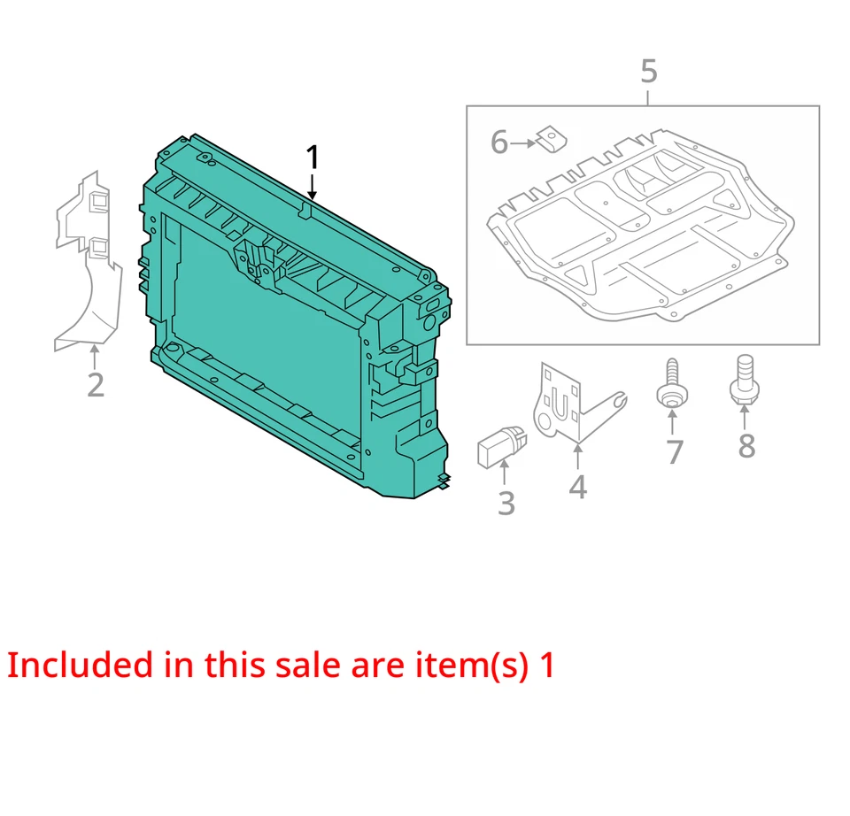 Radiator Core Support Fits 12-15 PASSAT 836912 Foto 2 de 4