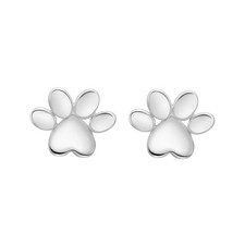 925 Sterling Silver Lovely Dog Paw Fashion Stud Earring