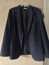 Calvin Klein suit coat blazer men dark navy blue slim fit 42R